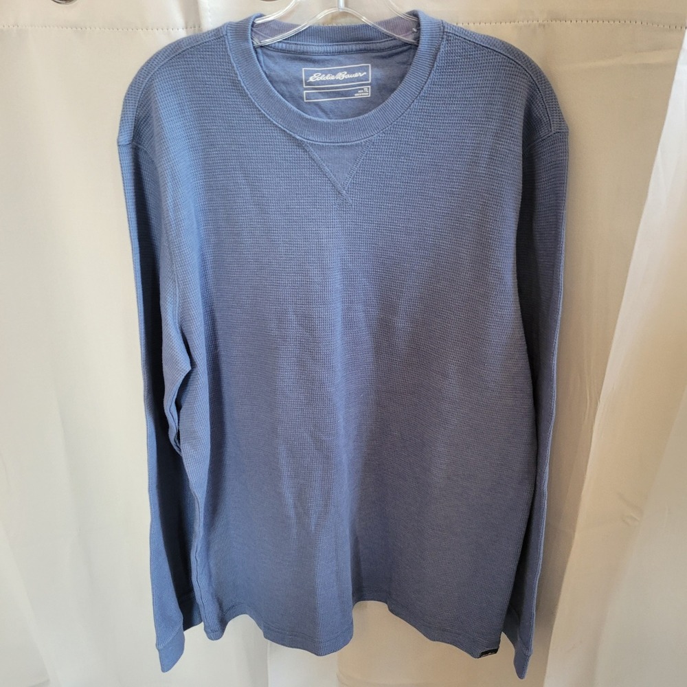 Eddie Bauer Men Thermal Shirt Tall Large Waffle Knit Gorpcore Cabin Casual 21774